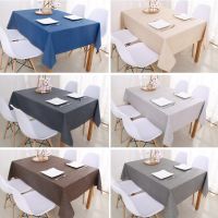 【LZ】◄  Decorative Table Cloth Rectangular Tablecloths Dining Table Cover Solid Color Cotton Linen Tablecloth Dining Table Cover