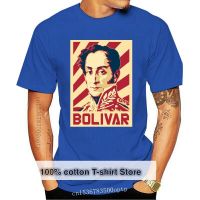 เสื้อยืดคอกลม แขนสั้น ผ้าฝ้าย พิมพ์ลาย Simon Bolivar Venezuela สไตล์เรโทร สําหรับผู้ชาย  YFYL