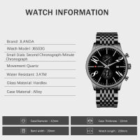 Men’s Watches Top nd Luxury Sport Watch Men Military Stainless Steel Quartz Wrist Watches Chronograph Gold Design Male Clock