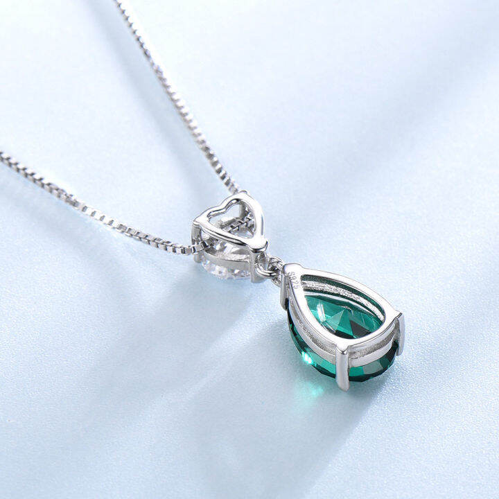 umcho-2019-new-fashion-925-sterling-silver-pendant-necklace-for-women-nano-emerald-zircon-chain-anniversary-necklace-with-chain