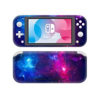 [Enjoy the small store] สติกเกอร์ป้องกันผิวไวนิลลายท้องฟ้าเต็มไปด้วยดวงดาวสำหรับ Nintendo Switch Lite คอนโซล NSL