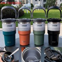 Water Bottle Coffee Cup Stainless Steel Thermal Water Bottle Sport Travel Mug Vacuum Flask With Handle And Straw