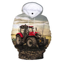 Tractor Pattern 3D Hoodies Car Print Harajuku Streetwear Funny Hooded Sweatshirts Men Women Fashion Casual Cool Pullover