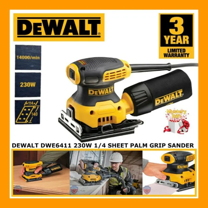 DEWALT DWE6411B1/ 14 SHEET ORBITAL SANDER SHEET PALM GRIP SANDER Lazada