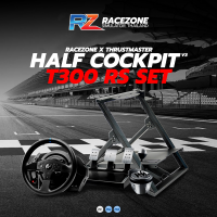 ชุดเซ็ทโครงพร้อมจอยพวงมาลัย Thrustmaster T300RS GT + Racezone Half Cockpit V3