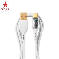 2023 66w Transparent Data Cable Compatible For Huawei 1m Type-c 6a Super Fast Charging Pd Charger Cable With Light