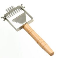 เครื่องมือการเลี้ยงผึ้งเครื่องตัดน้ำผึ้ง Uncapping Scraper Bee Hive Honeycomb Scraper Equipment Handle Uncapping Fork Shovel