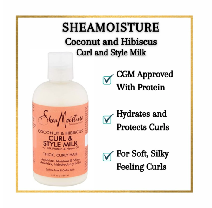 SheaMoisture Coconut & Hibiscus Curl & Style Milk 8 Ounce (235ml) Lazada PH
