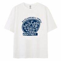 Uniqlo เสื้อยืดแขนลำลองขาสั้นพิมพ์ลาย Keith Harling หลวมเหมาะสำหรับผู้ชาย