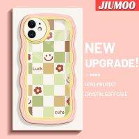 เคส JIUMOO สำหรับ iPhone 11 Pro 11 Pro Max เคสแฟชั่นโชคดีไซน์ใหม่ปลอกโปร่งใสลายกล้องถ่ายรูปที่สร้างสรรค์ซิลิกาเจลฝาครอบป้องกัน Colour Wave Border Soft เคสมือถือกันกระแทกแบบใส