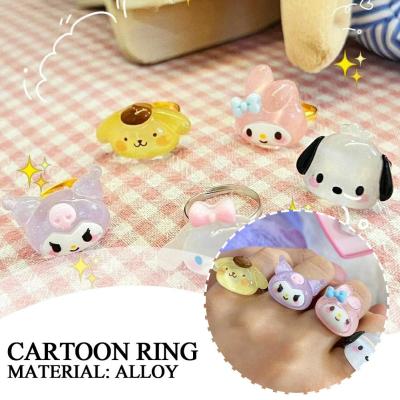 Cinnamon Dog Ring Cartoon Children Adjustable Size Ring Heart Gift Girly H5G3
