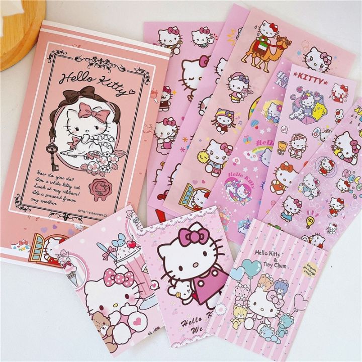 sanrio-kuromi-melody-cinnamoroll-ชุดสติกเกอร์บัตรสติ๊กเกอร์ชุดเครื่องเขียนแบบผสมผสานขายส่ง