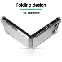 Clear Shockproof Phone Case for Samsung Galaxy Z Flip 4 3 1 2 Case Transparent Full Protective Slim Back Cover Foldable Shell