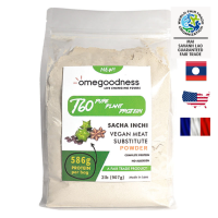 โปรตีนผงออร์แกนิก เมล็ดดาวอินคา 100% Organic Protein Powder Sachi Inchi (BBF 05/01/24) Omegoodness T60 907g Pack