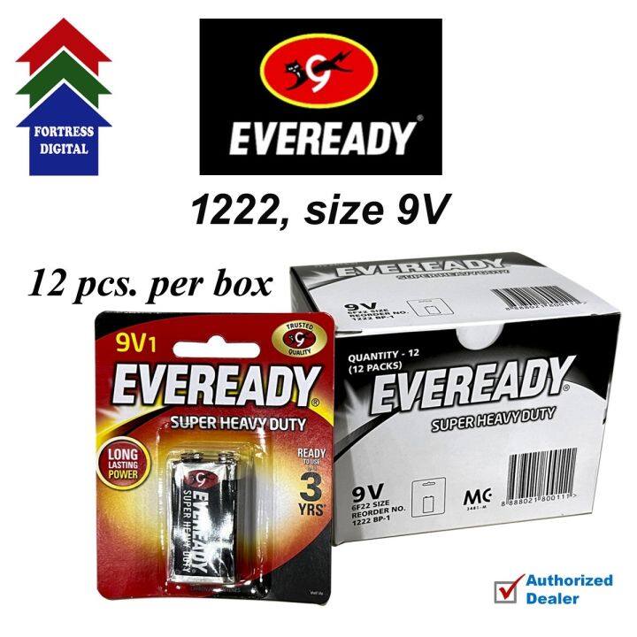 Eveready® Super Heavy Duty Batteries 1222 9v Battery 12 Pcs Per Box Lazada Ph 2819