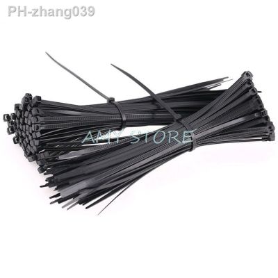 250pcs/500Pcs/bag 150200250300350400450500mm Length 5mm Width Self-Locking BlACK Nylon Wire Cable Zip Ties Cable Ties
