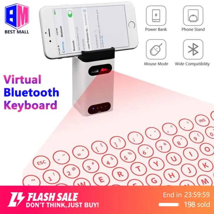 [🇵🇭 Stock&COD] Illuminated Bluetooth Virtual Laser Keyboard Wireless