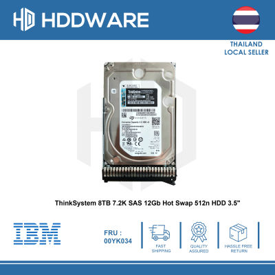 ThinkSystem 8TB 7.2K SAS 12Gb Hot Swap 512n HDD 3.5" // 7XB7A00045 // 00YK034