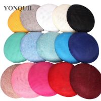 【hot】❁✹۩  15CM Imitation Sinamay Fascinator Base Hats Hair Accessories Cocktail Headwear Bridal Wedding Millinery 16 Colors