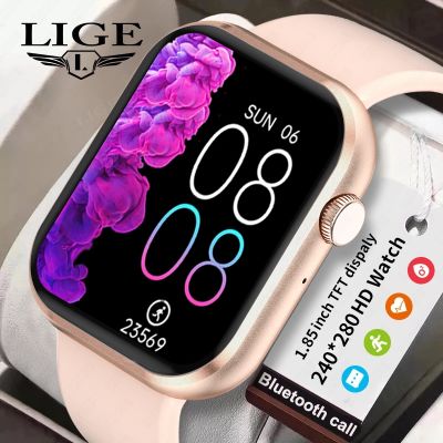 【LZ】 LIGE New Bluetooth call Smart watch women 1.85 inch HD Screen Sport Smart Bracelet IP67 Waterproof Heart Rate Monitor Smartwatch