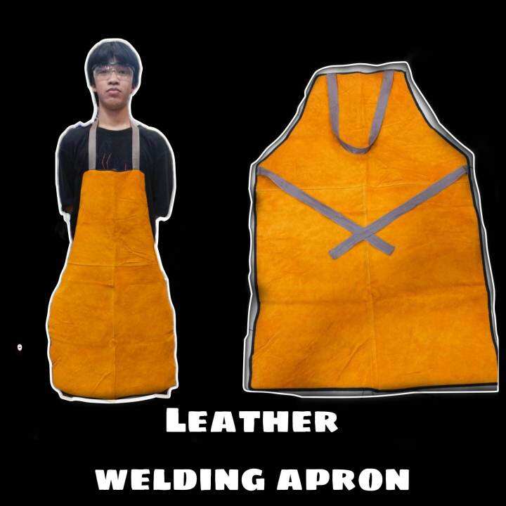 Full Leather Apron Welders Apron Tan Brown Welding Protective Clothing