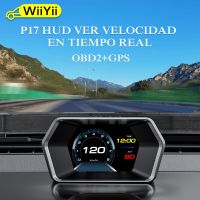 WiiYii P17 OBD2+GPS Smart Digital Head Up Display HUD Car Electronics Speedometer Alarmes Coolant Turbo Boost for All Car