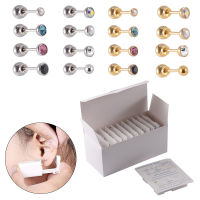 24PCSBOX Disposable Sterile Ear Piercing Unit Cartilage Tragus Helix Self Piercing NO PAIN Piercer With Safe Ball Buckle