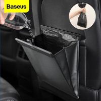 BASEUSรถOrganizer Backseatกระเป๋าเก็บของแม่เหล็กกระเป๋าเก็บของในรถยนต์ผู้ถืออุปกรณ์ตกแต่งรถยนต์ถังขยะในรถDustbinถังขยะกระเป๋ารถ