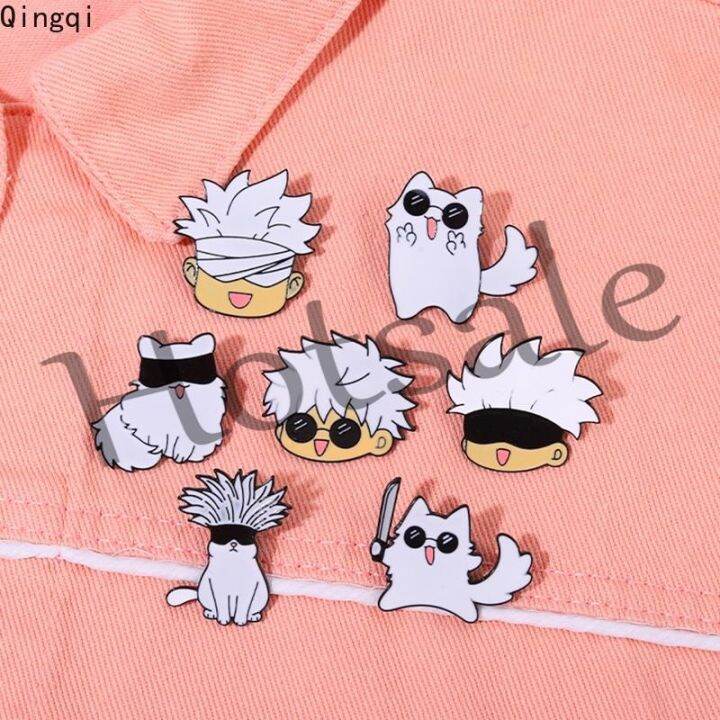 【hot Sale】 B36 Anime Comic Style Cute Jujutsu Kaisen Enamel Pins Gojo Satoru Brooch Lapel Pin 8339