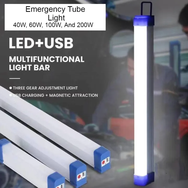 Emergency Tube Light 40W, 60W, 100W And 200W USB Rechargeable For ...