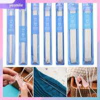 YESMILE 5Pcs/set หลากสี อุปกรณ์เย็บผ้า เส้นด้าย ชุดหัตถกรรม เข็มถักตรง เข็มควัก เครื่องมือถักนิตติ้ง โครเชต์โลหะ