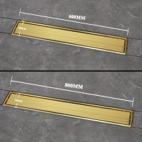 【hot】！ Brushed Gold Floor Drain SUS304 Insert Conceal Linear Drainage Channel for Hotel