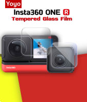 YOYOCAM Insta360 One R ฟิล์มกระจก กันรอย 9H film Tempered Glass กันรอย ขีดข่วน เลนส์ 4k + จอ LCD 2 set