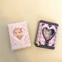 INS Pink Black lace plaid Photo Album Kpop Korea Idol Star Chasing binder photocard holder 3 Inch Collect Book Polaroid Album  Photo Albums