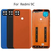 เคสสำหรับ Redmi ด้านหลังฝาหลังปิดโทรศัพท์9C เคสปลอกหุ้มช่องหลังมีที่จับกล้องรูปตัวยู + กุญแจด้านข้างซ่อมชิ้นส่วน