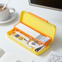 Multifunctional Double Layer Pencil Case Large Capacity Office School Student Pen Stationery Storage Box Organizer Pencil Cases Boxes