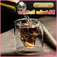 Sweet Belly  แก้วดับเบิ้ลวอลล์ ทรงหัวกระโหลก  แก้วช็อต  ดีไซน์สวย 25ml Skeleton Cup