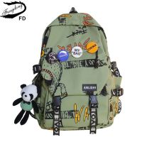 【LZ】❉  Fengdong-Mochila Escolar de Grande Capacidade para Meninos Cute Doll Schoolbag para Meninos Adolescentes Estudante universitário