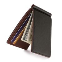 2023 Men Wallet Short Skin Wallets Purses PU Leather Money Clips Metal Minimalist Credit Card Case For Cash Carteira