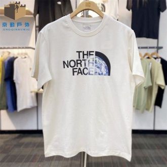 [ส่งของ]Thenorthface เสื้อยืดลําลอง แขนสั้น คอกลม ผ้าฝ้าย พิมพ์ลาย ระบายอากาศ แฟชั่นฤดูใบไม้ผลิ และฤดูร้อน