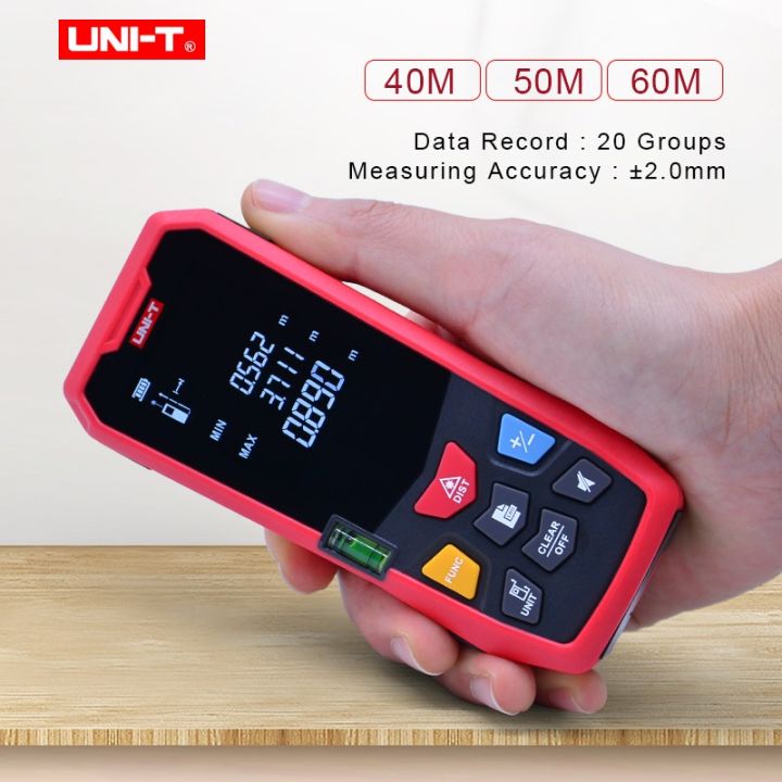 uni-t-laser-distance-meter-เลเซอร์วัดระยะ-50-100-เมตร-handheld-rangefinder-เป้าเลเซอร์วัดระยะ-เครื่องวัดระยะทางเลเซอร์-แบบมือถือ-lm40-lm50-lm60-lm100-lm120-40-ม-60-ม-80-ม-100-ม