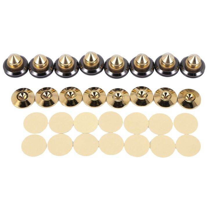8 Set GoldenPlated Speaker Spikes, Speaker Stands CD Audio Subwoofer