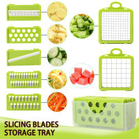 เครื่องตัดผัก6 Dicing Blades Mandoline Slicer ผลไม้ Peeler มันฝรั่งชีสขูด Chopper อุปกรณ์ครัวเครื่องตัดผัก