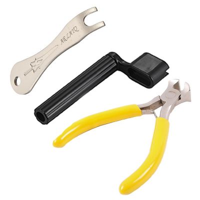 3Pcs Guitar Repair Maintenance Tool Guitar String Winder, Guitar Bridge Pins Puller Peg Remover, Guitar String Cutter Plier Wire Puller