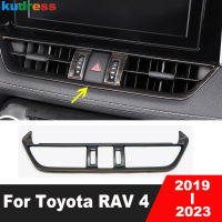 สำหรับ Toyota RAV4 RAV 4 2019 2020 2021 2022 2023 Wood Grain Car Center Air Conditon Vent Outlet ฝาครอบอุปกรณ์ตกแต่งภายใน