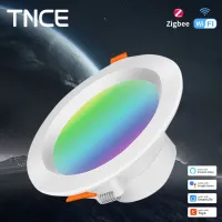 TNCE TUYA WiFi สมาร์ท LED ดาวน์ไลท์1012วัตต์ Zigbee ลดแสงรอบจุดไฟ RGB โคมไฟ APP การควบคุมระยะไกลชีวิตสมาร์ทบ้านสมาร์ท *