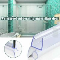 Water Retaining Strip Shower Seal Rubber Strip Shower Seal Transparent Universal Water Barrier For Bathroom Glass Doors Decorative Door Stops