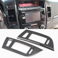 For Mitsubishi Pajero Sho V80 2007-2019 Accessories ABS Carbon Fiber Interior Air Condition Vent Outlet Cover Trim