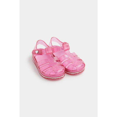 รองเท้าแตะรัดส้นเด็ก Mothercare Pink Sparkle Jelly Sandals EB908