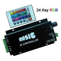 20คีย์24ปุ่ม2.4G Dc12-24v รีโมตควบคุมเพลง Rgb ไวต่อเสียงรีโมทเพลง2สำหรับ3528 5050หลอดไฟ Led